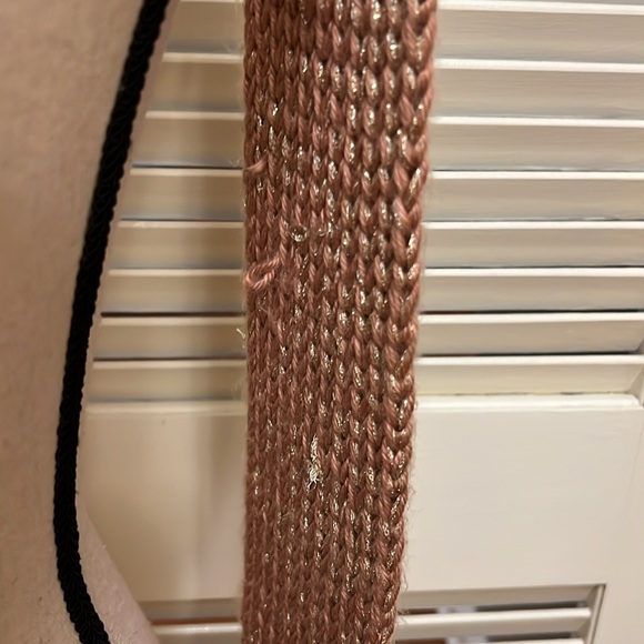 Rose Gold Scarf with Fringe, GUC - Picture 5 of 8